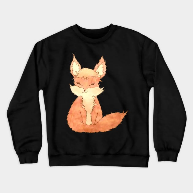 Happy Fox Crewneck Sweatshirt by JennzieGirl